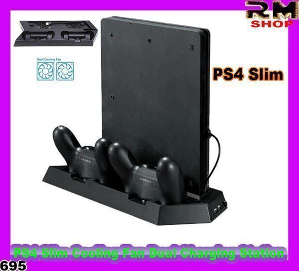 Adattatori & Cavi: PS4 Slim Cooling Dual Ladestation – Nuovo e nell'imballaggio originale da Unterägeri venduto da RmOnline