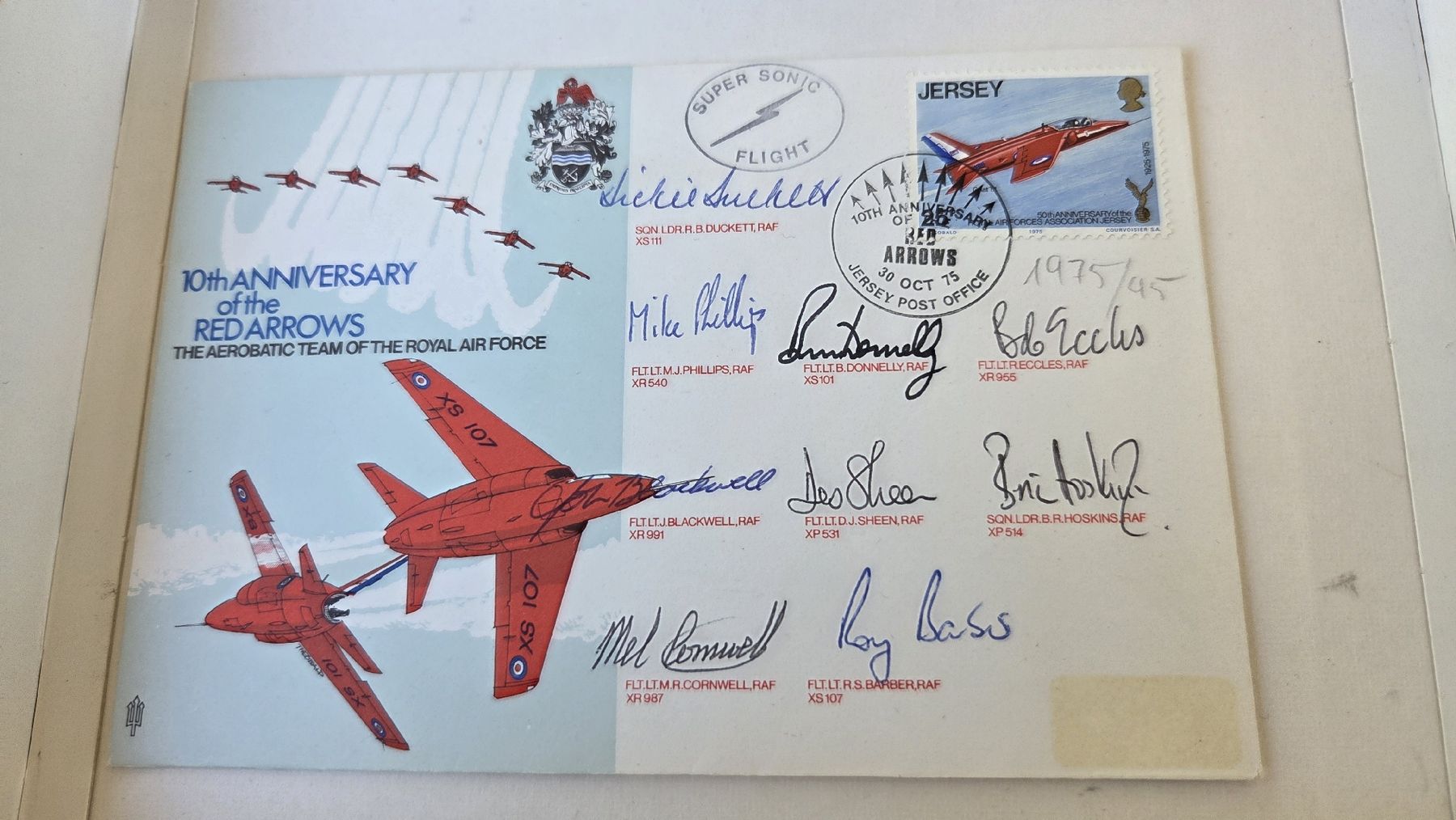 Alle Briefmarken: 1975  Super Sonic Flight Jersey – Gebraucht aus Arni AG von Moth68