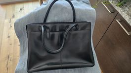 Finchley Leder Frauen-Aktentasche / Laptop Bag - schwarz
