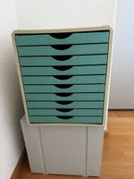 Schubladenbox mit 10 Schubladen in Mintgrün und Creme