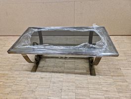 Vintage Designer Salontisch Rauchglas  120 X 60 X 45 hoch