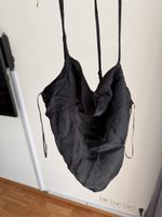 ZARA Seidenoptik-Top, Schwarz, Gr. M