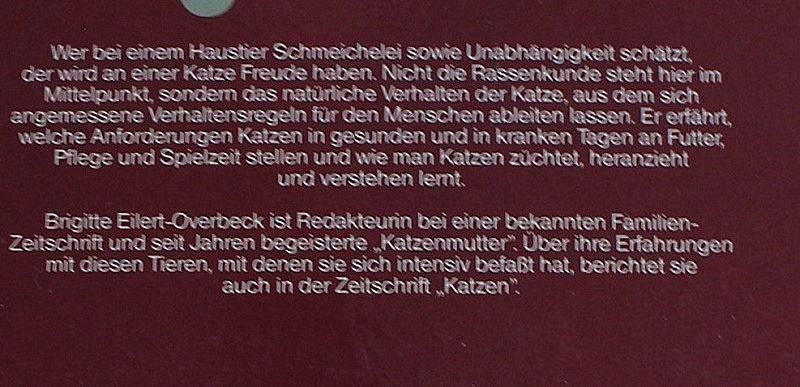 Livres: Katzen – D'occasion à Schlatt TG par annesbuecher 1