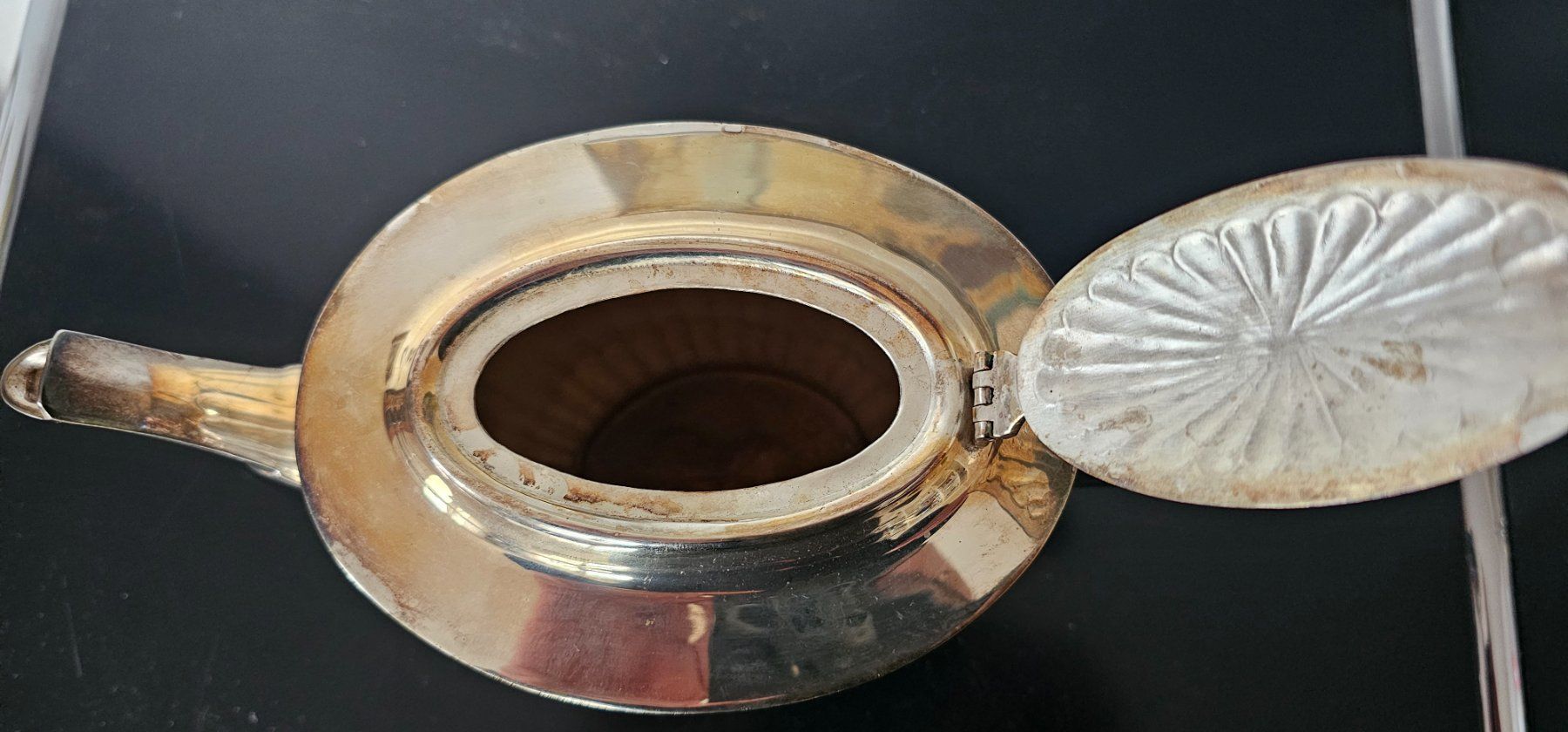 Teiere: Versilberte Teekanne, Ebenholz, Art Déco Design – Usato da Pfäffikon ZH venduto da eric0113 6