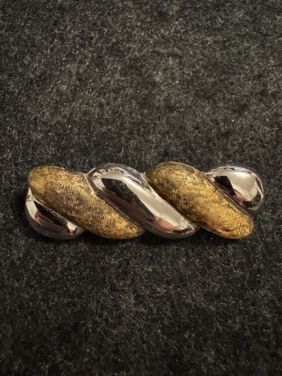 Spille & Fermagli: Vintage Sterling Silver Braided Bar Brooch – Usato da Zürich venduto da salifali