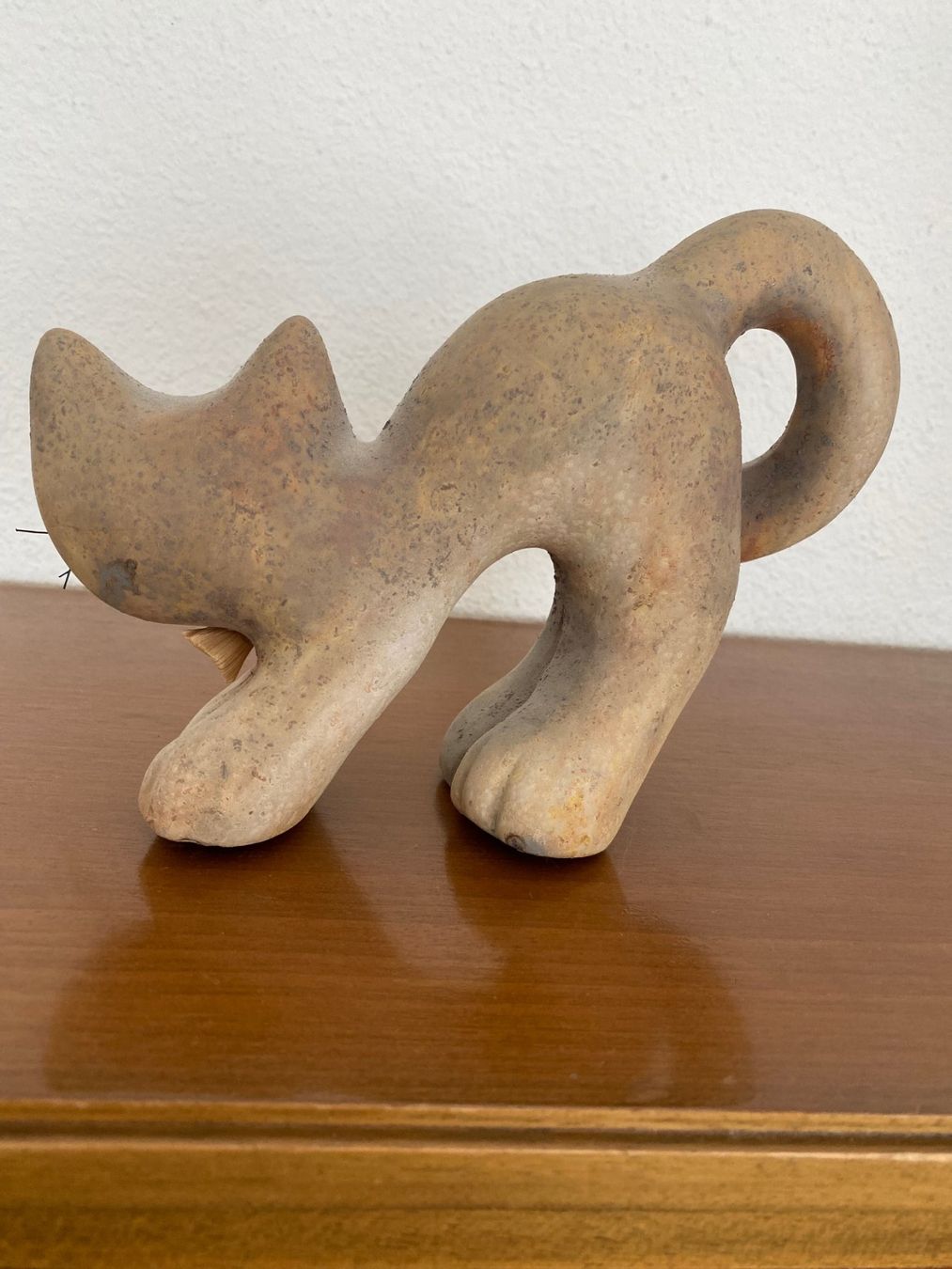 Statuette: stehende Katze aus Ton – Usato da Schlieren venduto da Trudyschoe 2