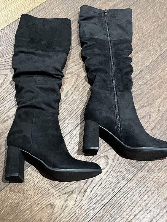 Stiefel Gr. 36 Wildlederoptik 1