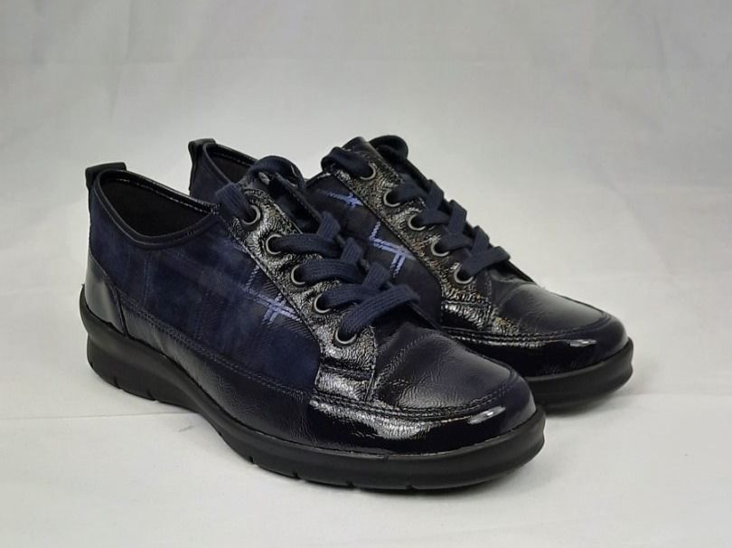 Scarpe da donna: Semler Schnürer Halbschuh Gr. 37 midnightblue Lack/Kilt – Nuovo e nell'imballaggio originale da Seuzach venduto da VT-Collections1 2