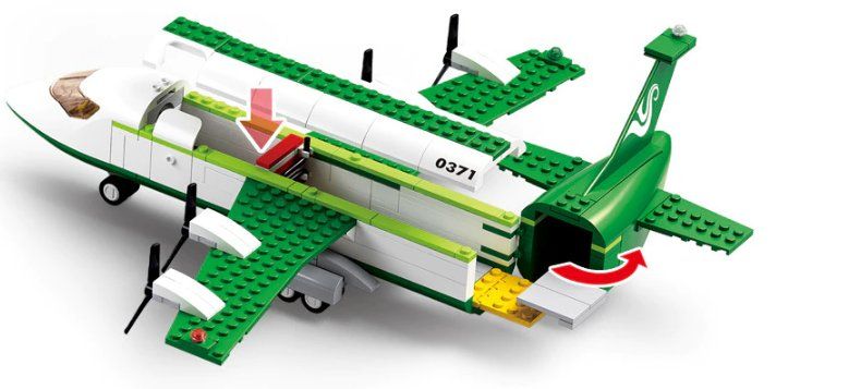 Kit di costruzioni: Frachter Flugzeug Bausteinset mit Minifiguren – Nuovo e nell'imballaggio originale da Oensingen venduto da CSCollectors 4