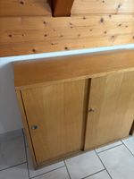 Wooden cabinet with sliding doors, used condition