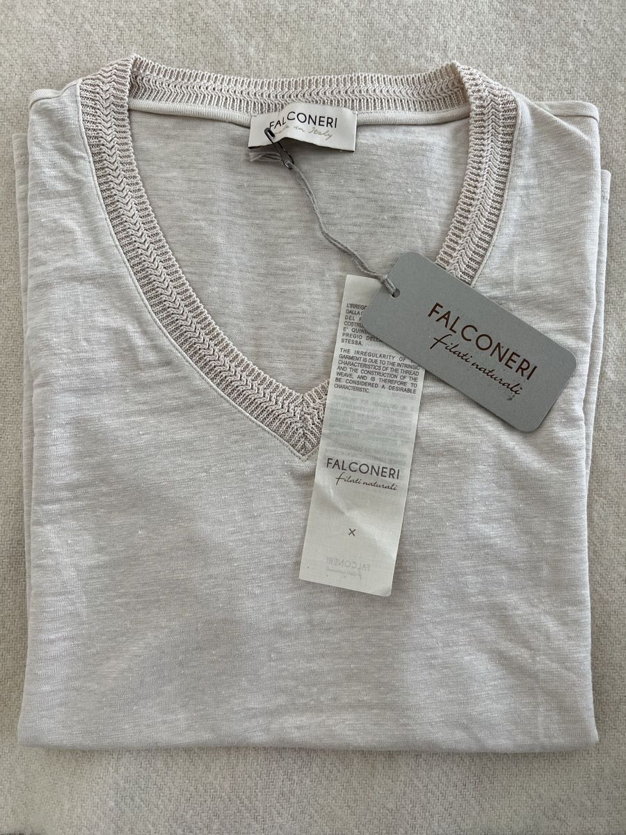Falconeri T-shirt: Falconeri linen t-shirt- embroidered – Nuovo e nell'imballaggio originale da Corsier GE venduto da Karol_save_planet 5