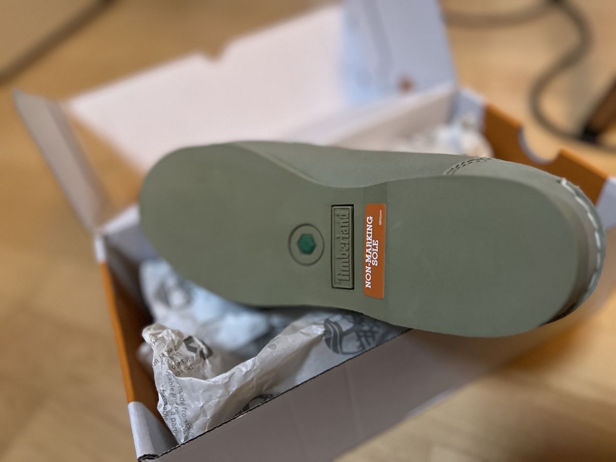 Timberland Scarpe da donna: Timberland Bootsschuhe, hellgrün Nubuck, Grösse 38 – Nuovo e nell'imballaggio originale da Nürensdorf venduto da romano_a 2