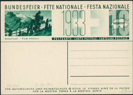 1933 - Pro Patria - Bundesfeierkarte - ungebraucht *