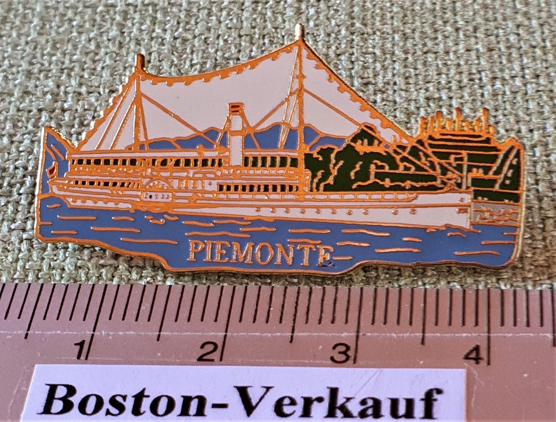 Placchette & Badge: E422 - Pin Raddampfer Piemonte Schiff – Usato da Reinach BL venduto da Boston-Verkauf 1
