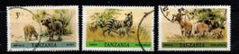 3 timbres -Tanzanie - Animaux - 1980 - Obl.
