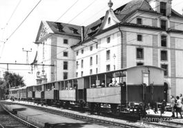 Bahn // RHB Bahnhof Rorschach 1970 Repro Sommerwagen