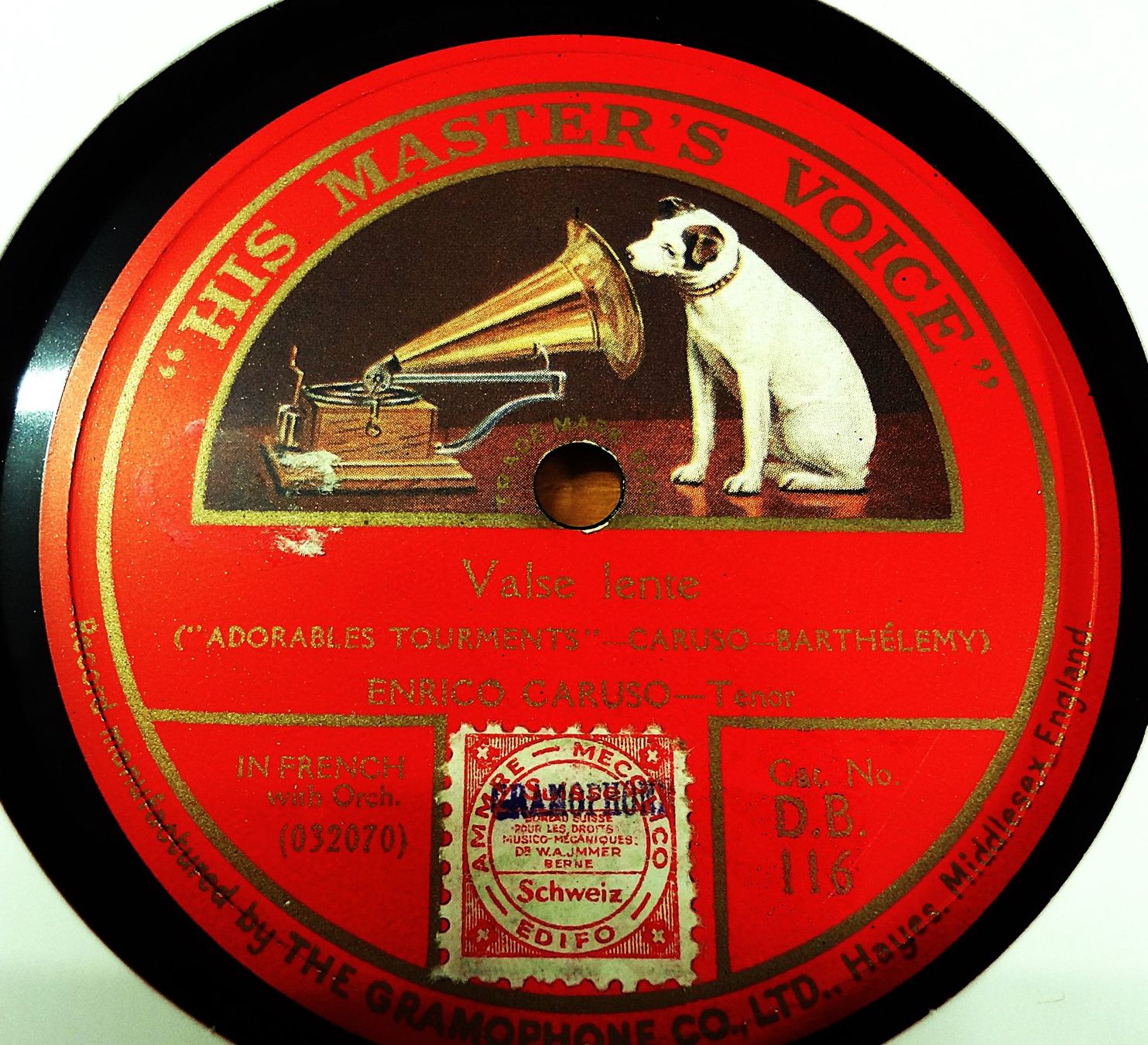 Schallplatten: Enrico Caruso, Konvolut mit 50 Schellackplatten – Gebraucht aus Hemishofen von Phonomandy 3