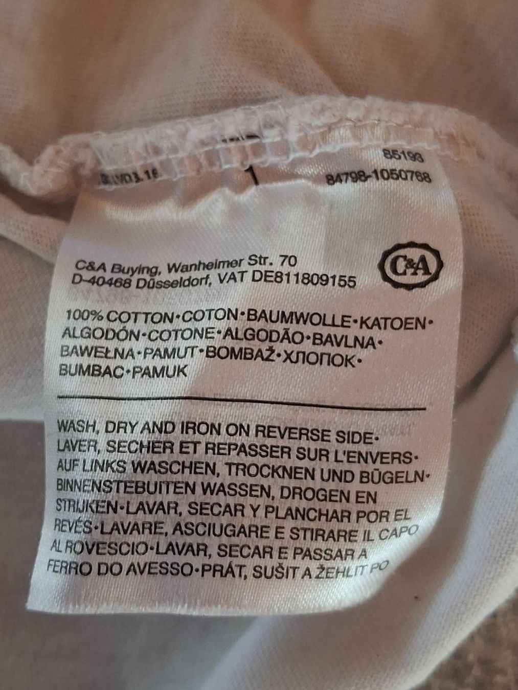 C&A T-Shirts: T-shirt taille M marque C&A 100% coton – Gebraucht aus Villiers von san_jn5w 3