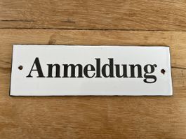 Emailschild „Anmeldung“ ca. 1980