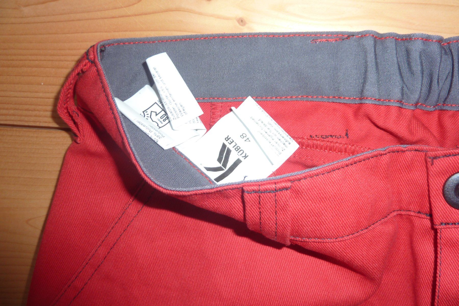 Kübler Pantaloni: Arbeitshose, Kübler, rot, Grösse 48 – Nuovo (secondo la descrizione) da Lausen venduto da akira003 2