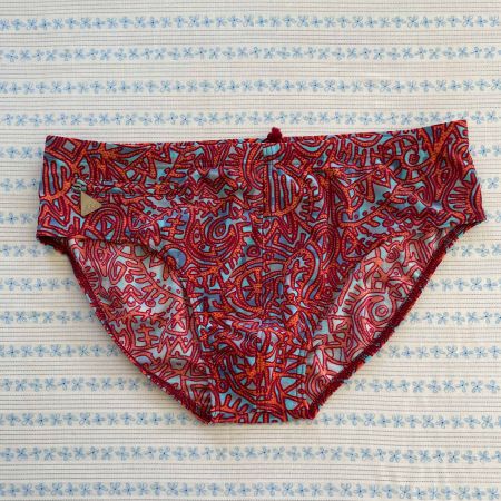 Badehose Herren Gr. M LAHCO rot-türkis VINTAGE 1980s