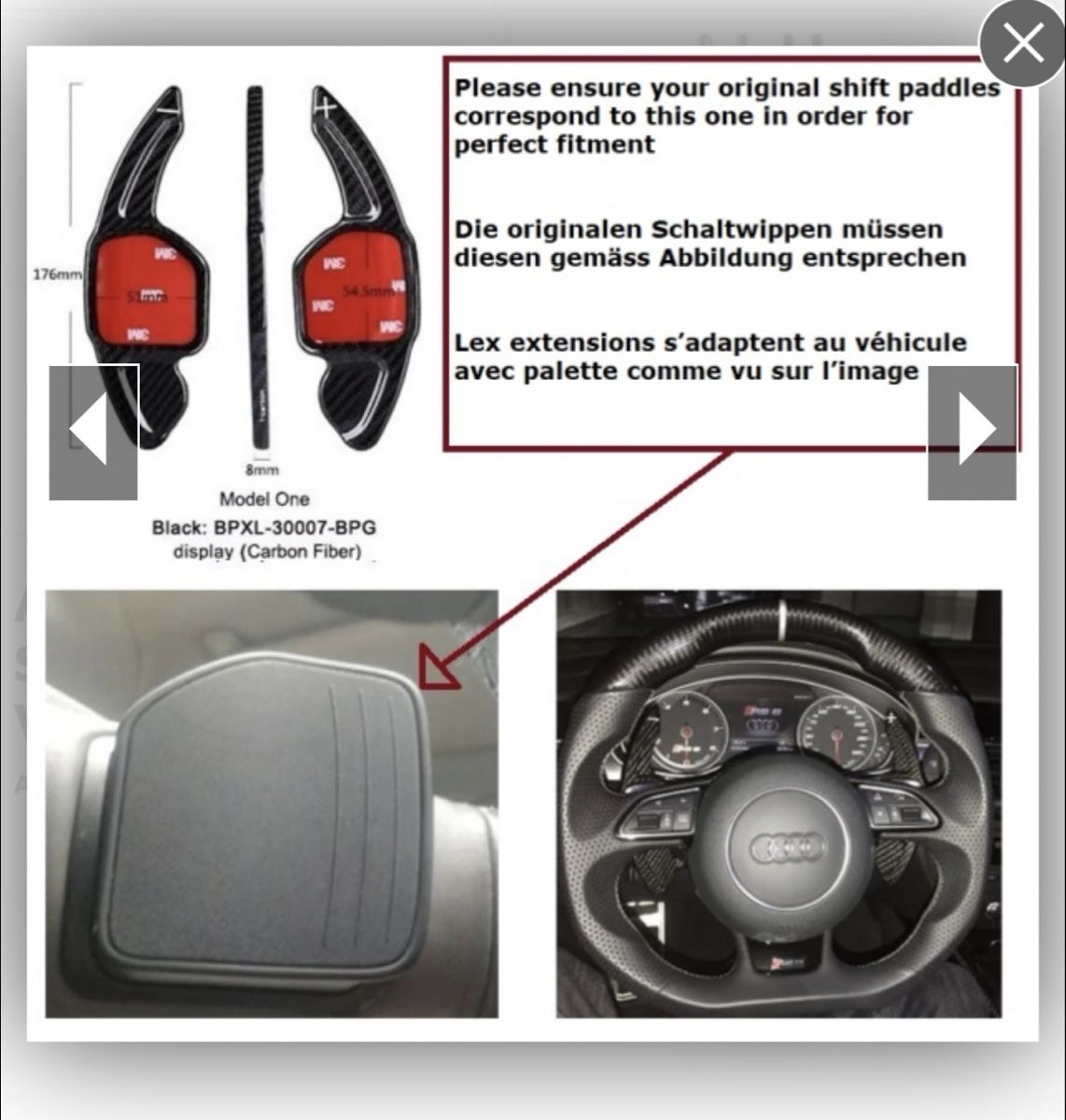 Audi Tutti i ricambio: Audi Schaltwippen Preis verhandelbar – Nuovo (secondo la descrizione) da Däniken SO venduto da lau_75z8 3