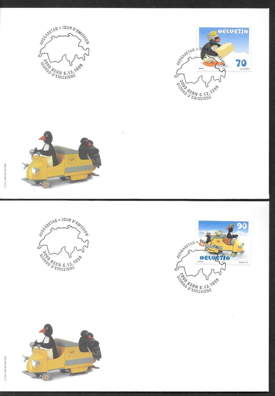 Tutti i francobolli: 2 FDC 987-988 Serie Einzelmarken ET 6.12.1999 – Nuovo (secondo la descrizione) da Olten venduto da clotaldi