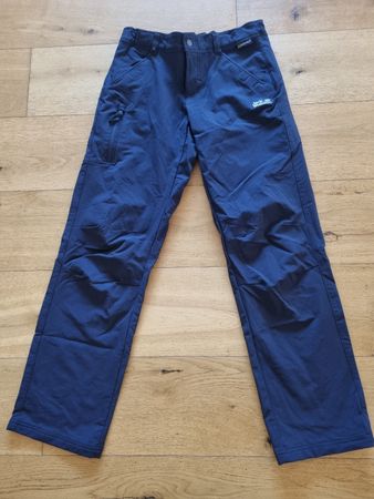 Jack Wolfskin leichte Softshellhose Wanderhose Gr 164 d'blau