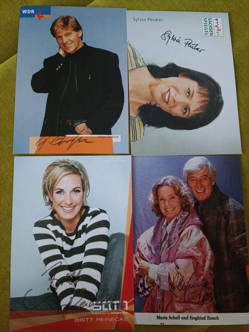 Autografi: TV Mix - 4 signierte Autogrammkarten - Set – Usato da Menziken venduto da Artographs