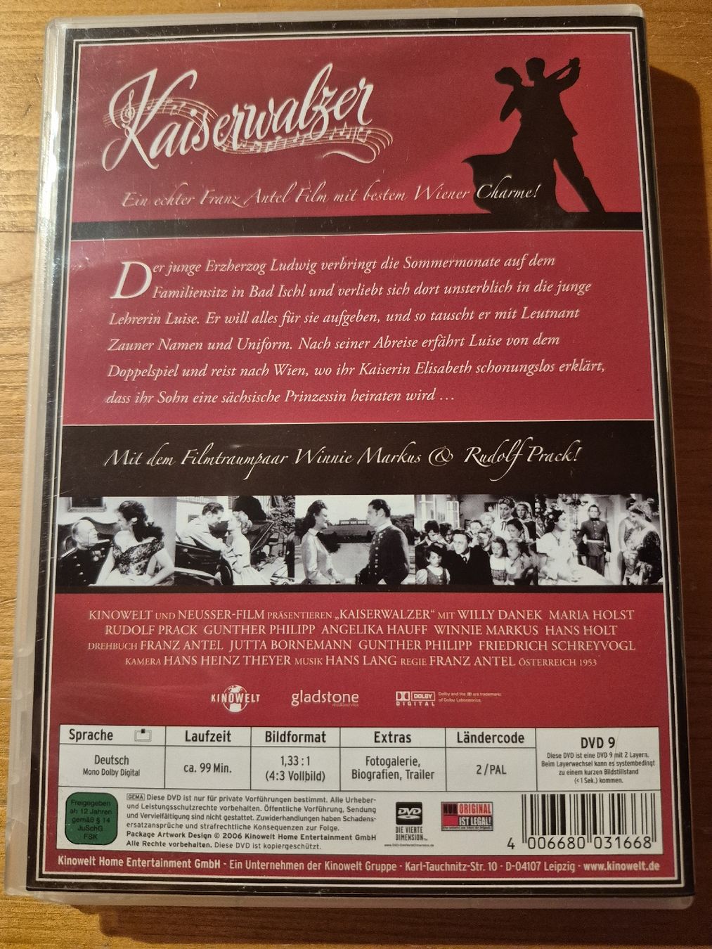 Tutti i DVDs: Kaiserwalzer - mit Rudolf Prack, Winnipeg Markus (DVD) – Usato da Oberembrach venduto da giu_7ksd 1