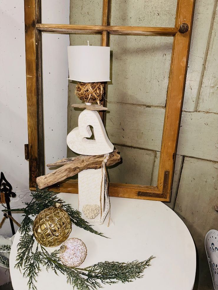 Kerzenständer: Wunderschöne Shabby Chic Holz Kerzenständer mit Schwemmholz – Neu (gemäss Beschreibung) aus Fällanden von LetiRobi 6