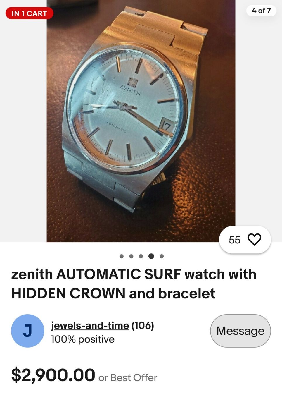 Zenith Orologi: Zenith Uhr Vintage "Hidden Crown" RARITÄT ‼️ – Usato da Horgen venduto da AJT 1