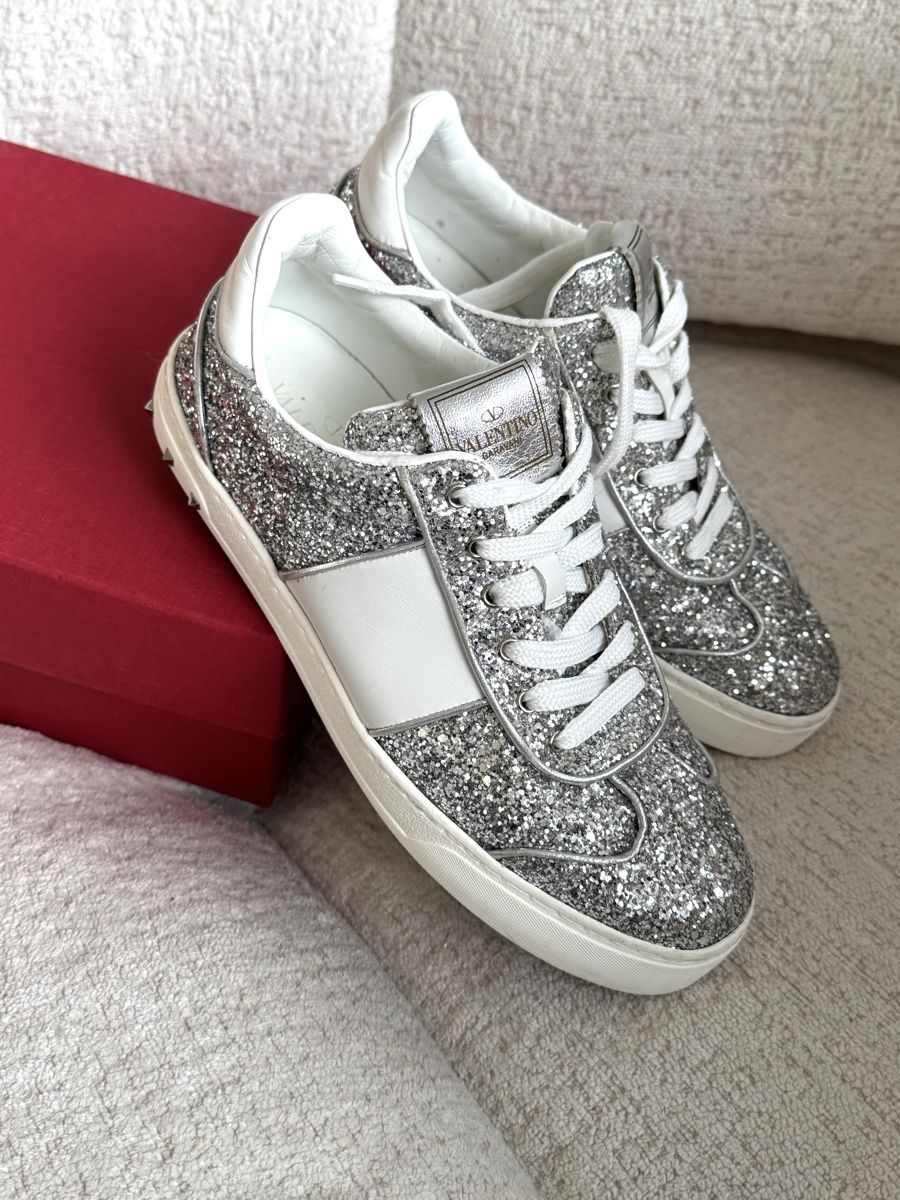 Valentino Scarpe da donna: Valentino Garavani Rockstud Sneaker Glitter – Usato da Zürich venduto da di_archive 6