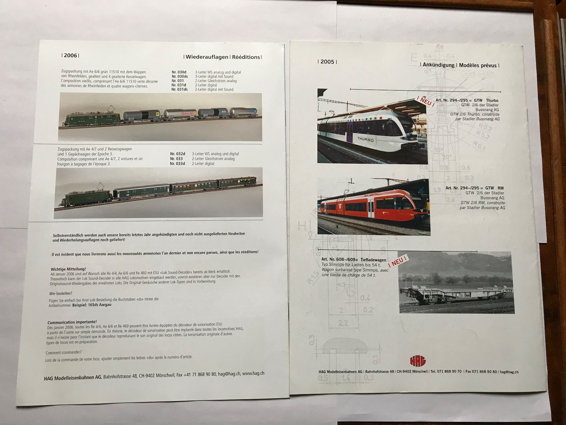 Hag Modellini di ferrovie: 2 x HAG info, 2005/2006 – Usato da liestal venduto da makai05 3