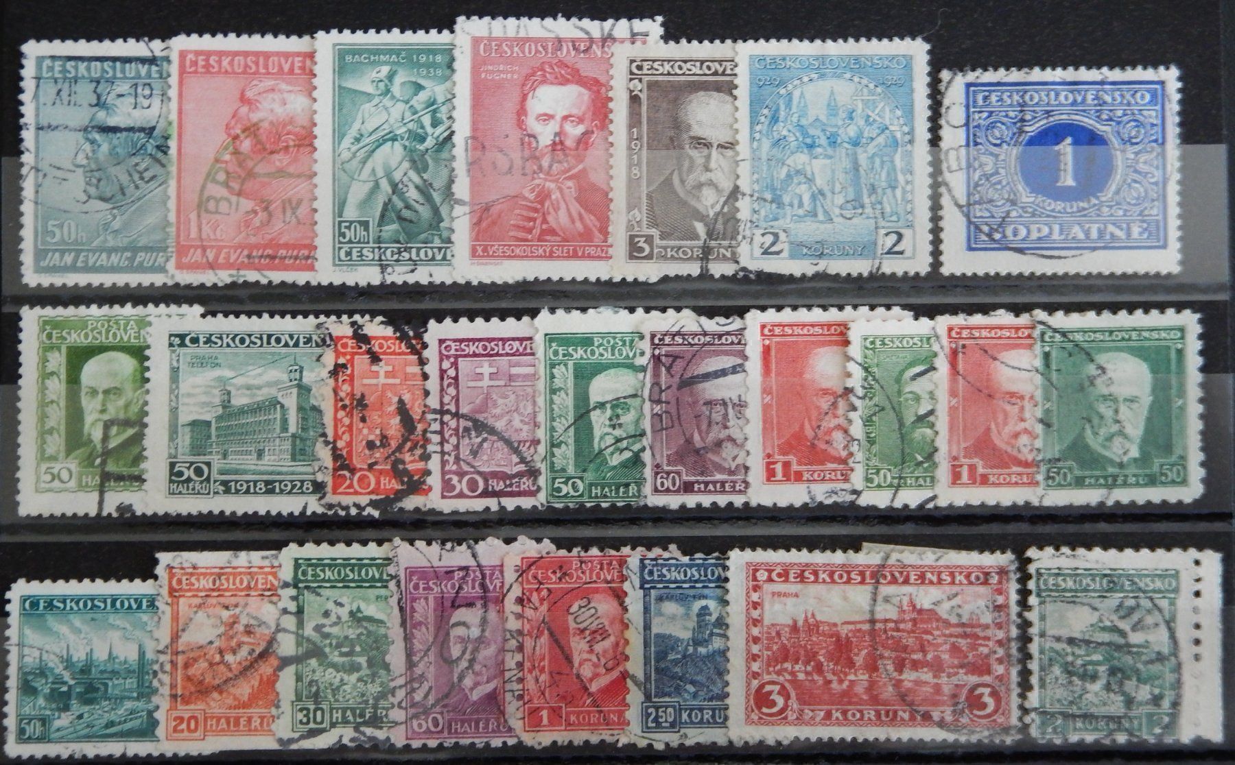 Alle Briefmarken: CSSR Lot mit alten Werten XI – Gebraucht aus Zürich von Muehlekauf