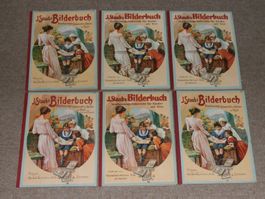 6 alte Bücher Staub Bilderbuch für die gepflegte Kindestube