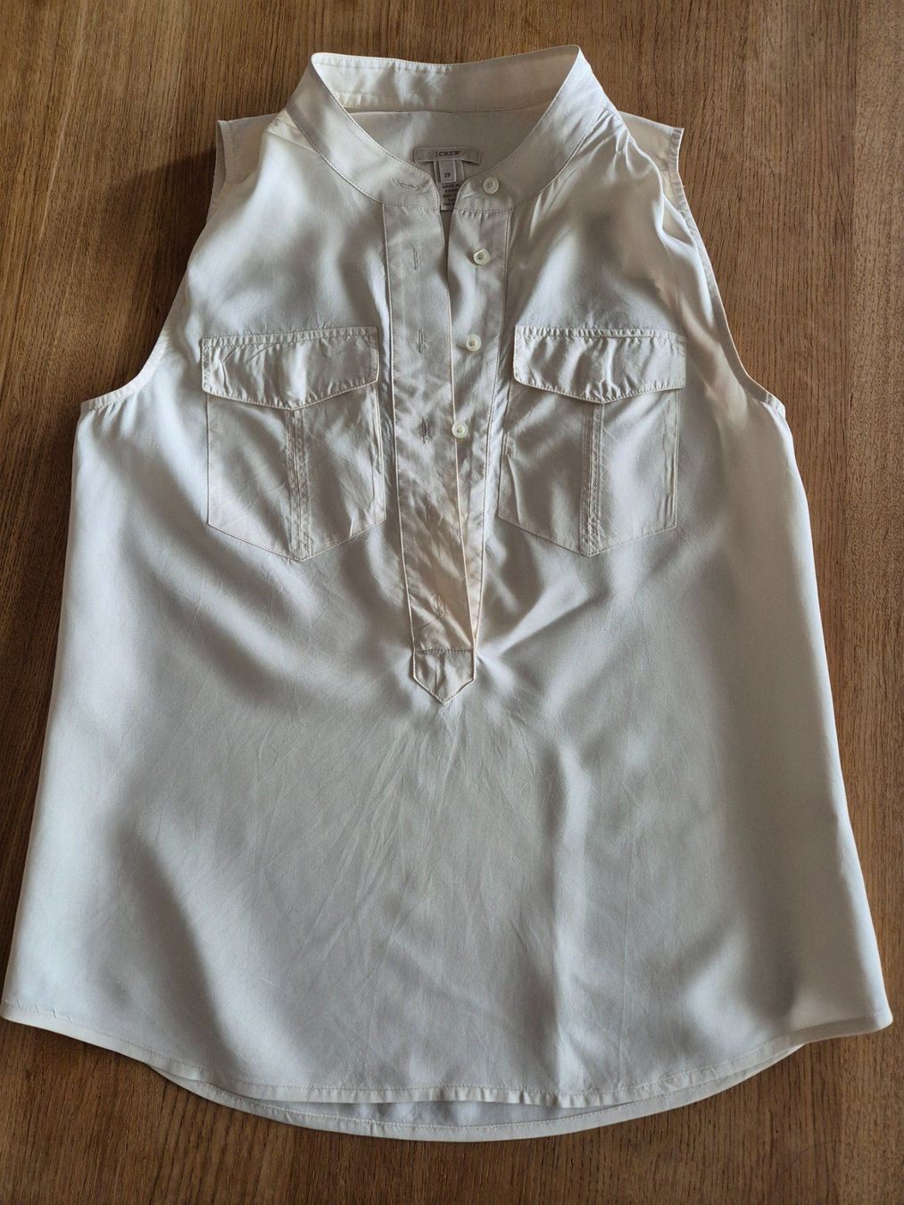 J.Crew Top: Off-white button-up top J.CREW 100% silk T.34 – Nuovo (secondo la descrizione) da Satigny venduto da Helene2014 4