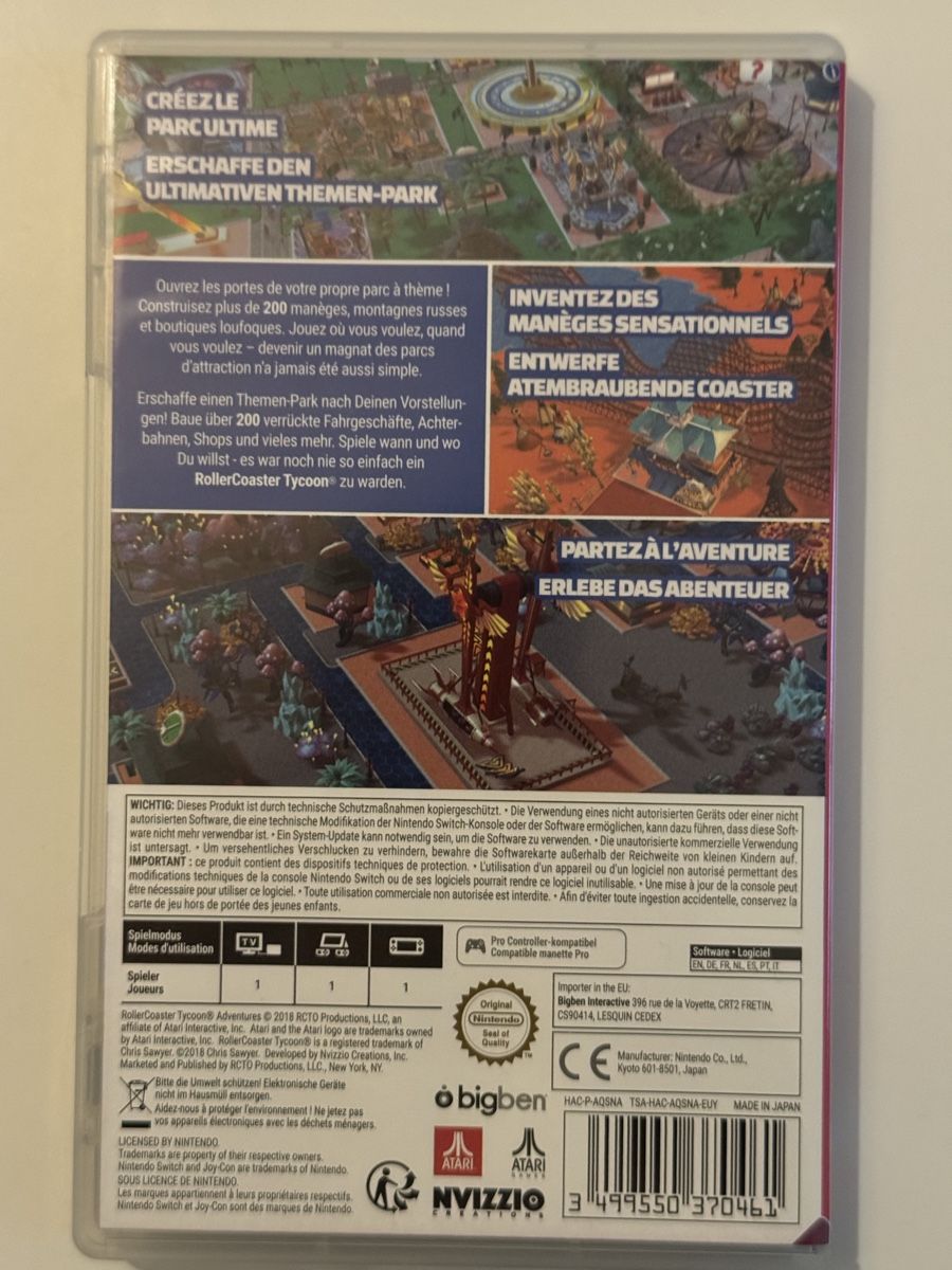 Spiele: RollerCoaster Tycoon Adventures - Nintendo Switch – Gebraucht aus Zürich von jabo22 1