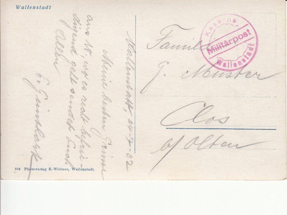 Cartoline postali: Wallenstadt 1932 – Usato da Bürglen TG venduto da StampGraf 1