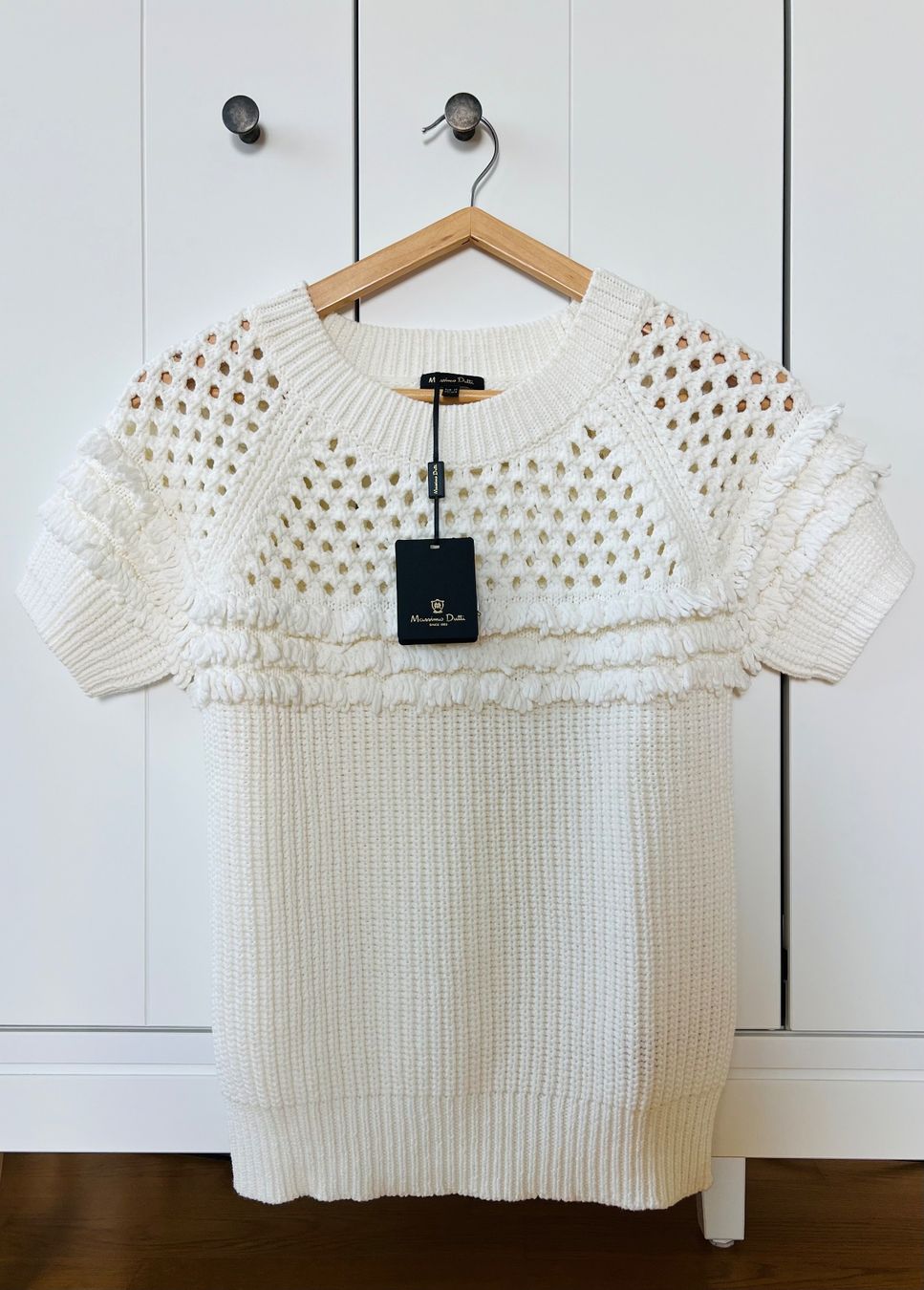 Massimo Dutti Top: Massimo Dutti, XS, Strickpullover, top, weiss, neu – Nuovo e nell'imballaggio originale da Burgdorf venduto da rulan 2