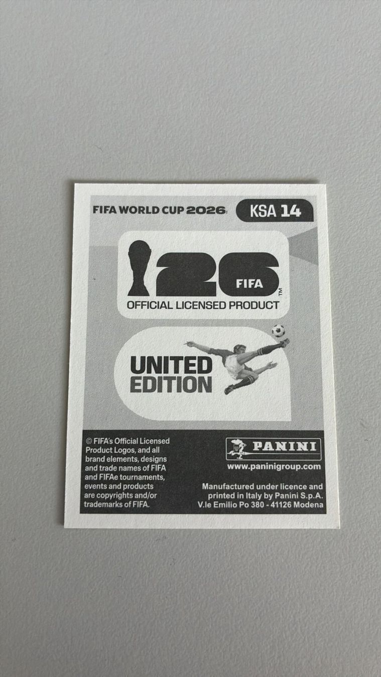 Panini Carte collezionabili: Carte panini 2026 - KSA 14 – Nuovo (secondo la descrizione) da La Neuveville venduto da Ibo2300 1
