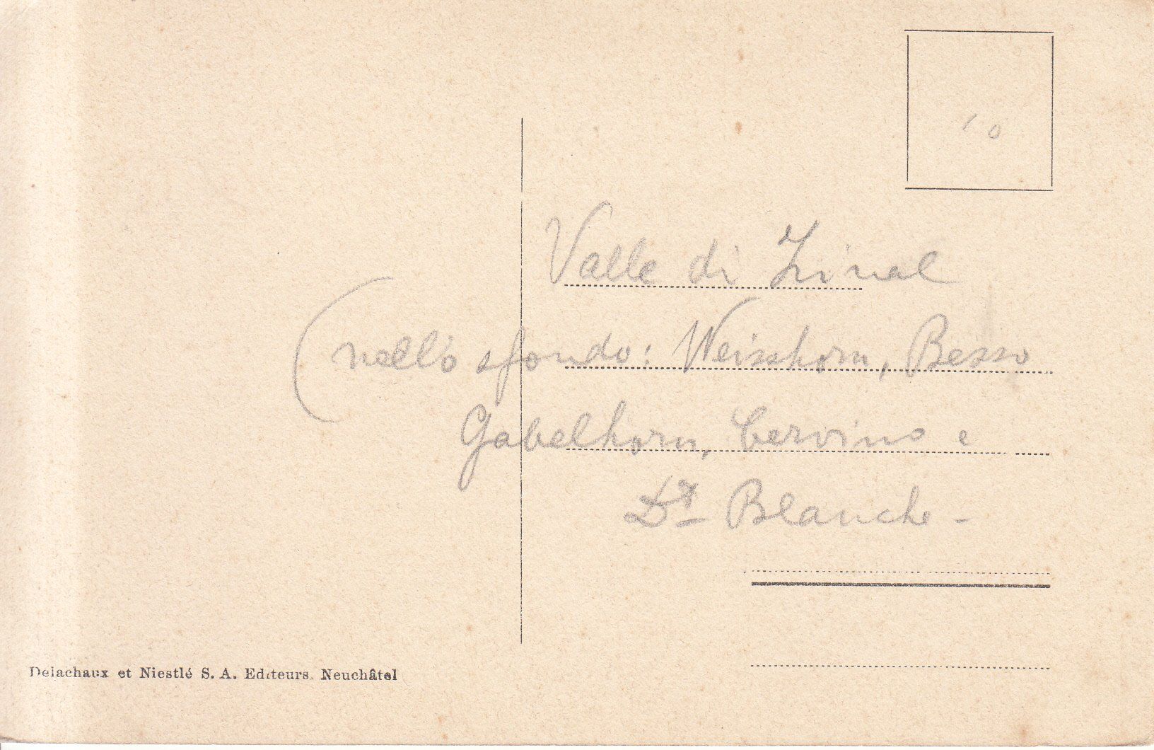 Ansichtskarten: Val de Zinal ca. 1920 – Gebraucht aus Bürglen TG von StampGraf 1