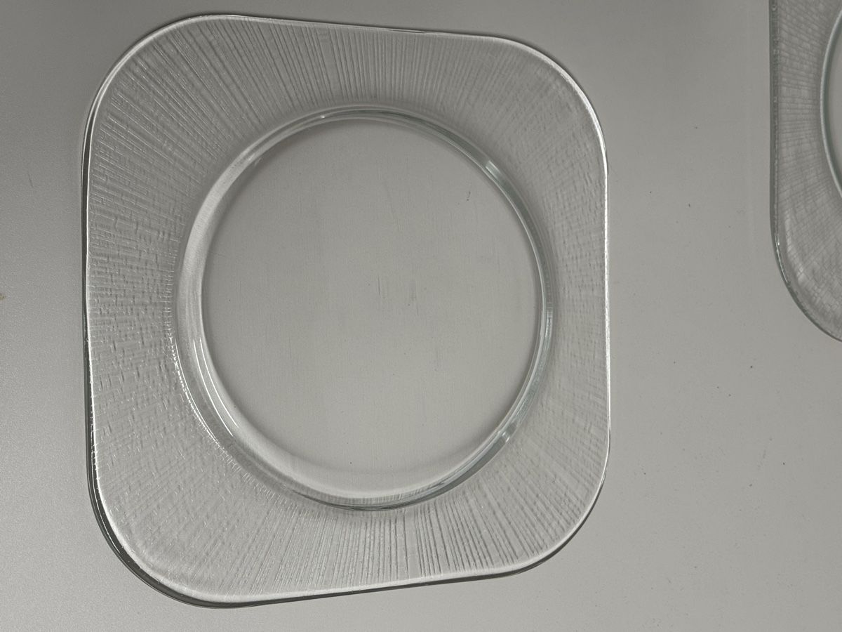 Piatti: 6er Set Glas Teller Unterteller quadratisch 25cm gebraucht – Usato da Zürich venduto da Nobs1 6