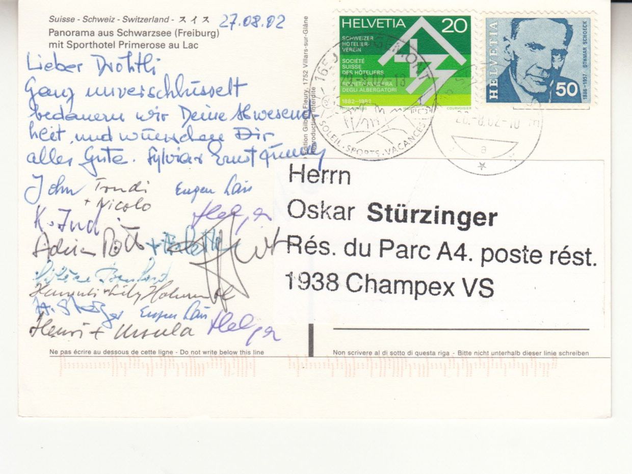 Cartoline postali: Schwarzsee 2002 – Usato da Bürglen TG venduto da StampGraf 1