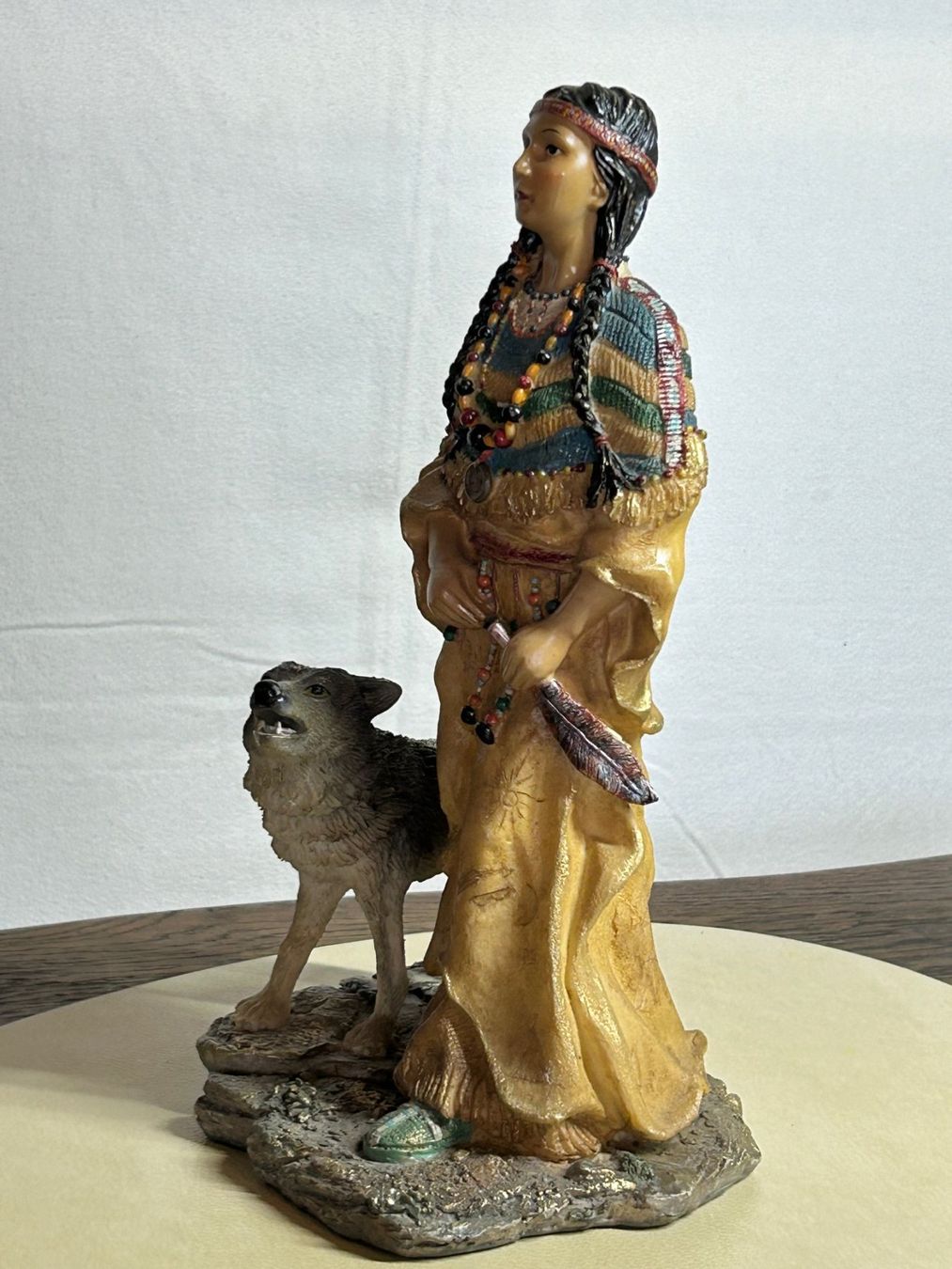 Sculture & Statue: Indianerin (Squaw) mit Wolf – Nuovo (secondo la descrizione) da Rocourt venduto da Vijay02 1