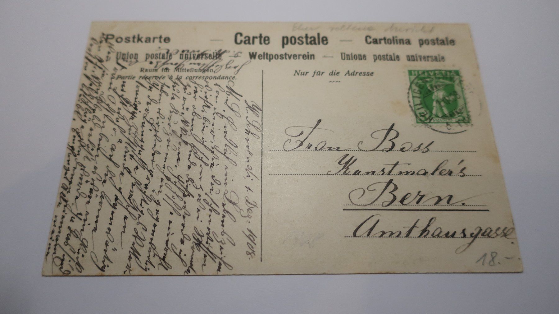 Ansichtskarten: Helligenschwendi  1908 – Gebraucht aus Cormoret von Pascalll2001 4