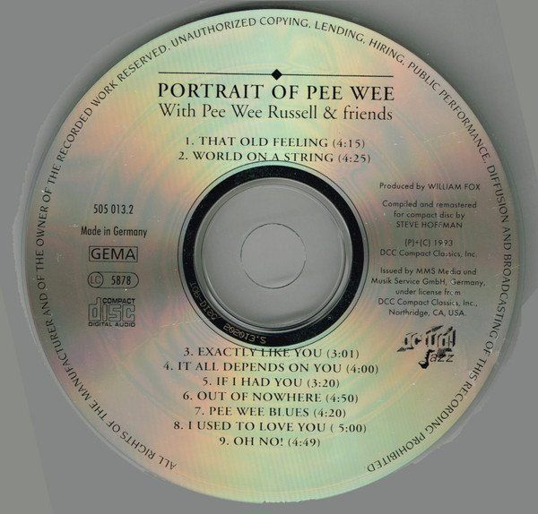 CD: Pee Wee Russell, Bud Freeman, Ruby Braff, Nat Pierce, Kiffe – Usato da Unterbäch venduto da gote 2