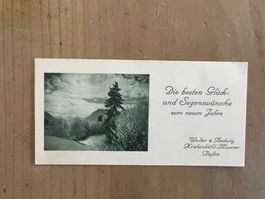 Neujahrskärtchen Walter und Hedwig Krähenbühl, Biglen