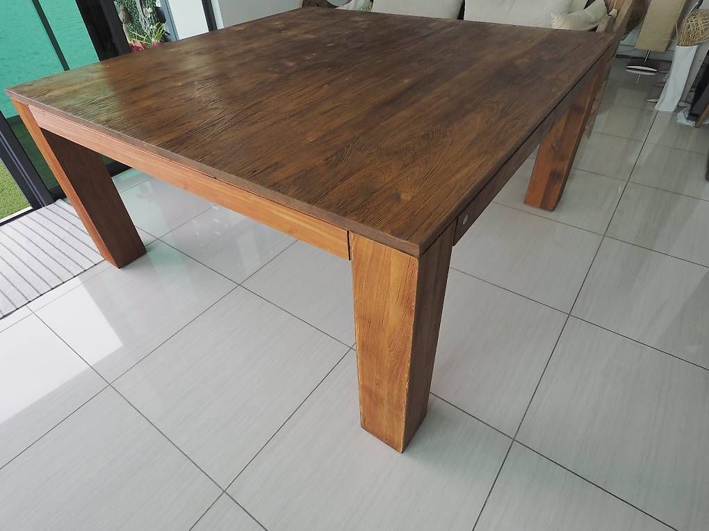 Tische: quadratischer Teakholz tisch 165x165cm – Gebraucht aus Bernhardzell von Palmsound