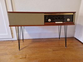 Meuble radio Philips avec tourne-disque vintage années 60